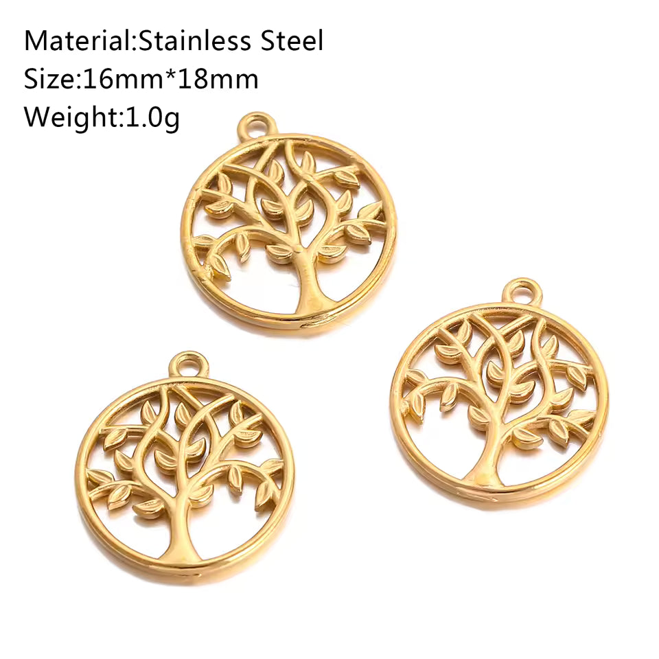 16mmx18mm Gold Tree Of Life