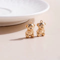 17mmx17mm Gold Teddy Bear