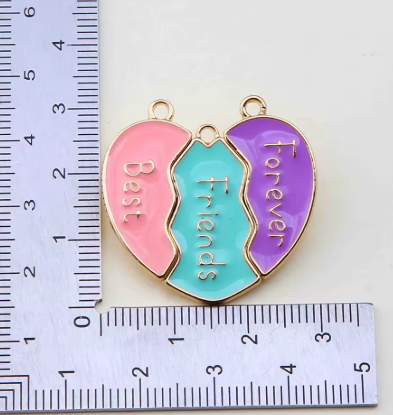 28mmx28mm Shared BFF Heart