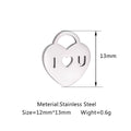 12mmx13mm I Love You Heart