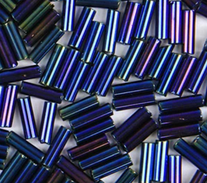 Bugle Beads 6mm - Iris Navy