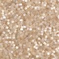 Close-up of Miyuki Delica 11/0 DB0673 cylinder beads in light cream with a silk satin sheen