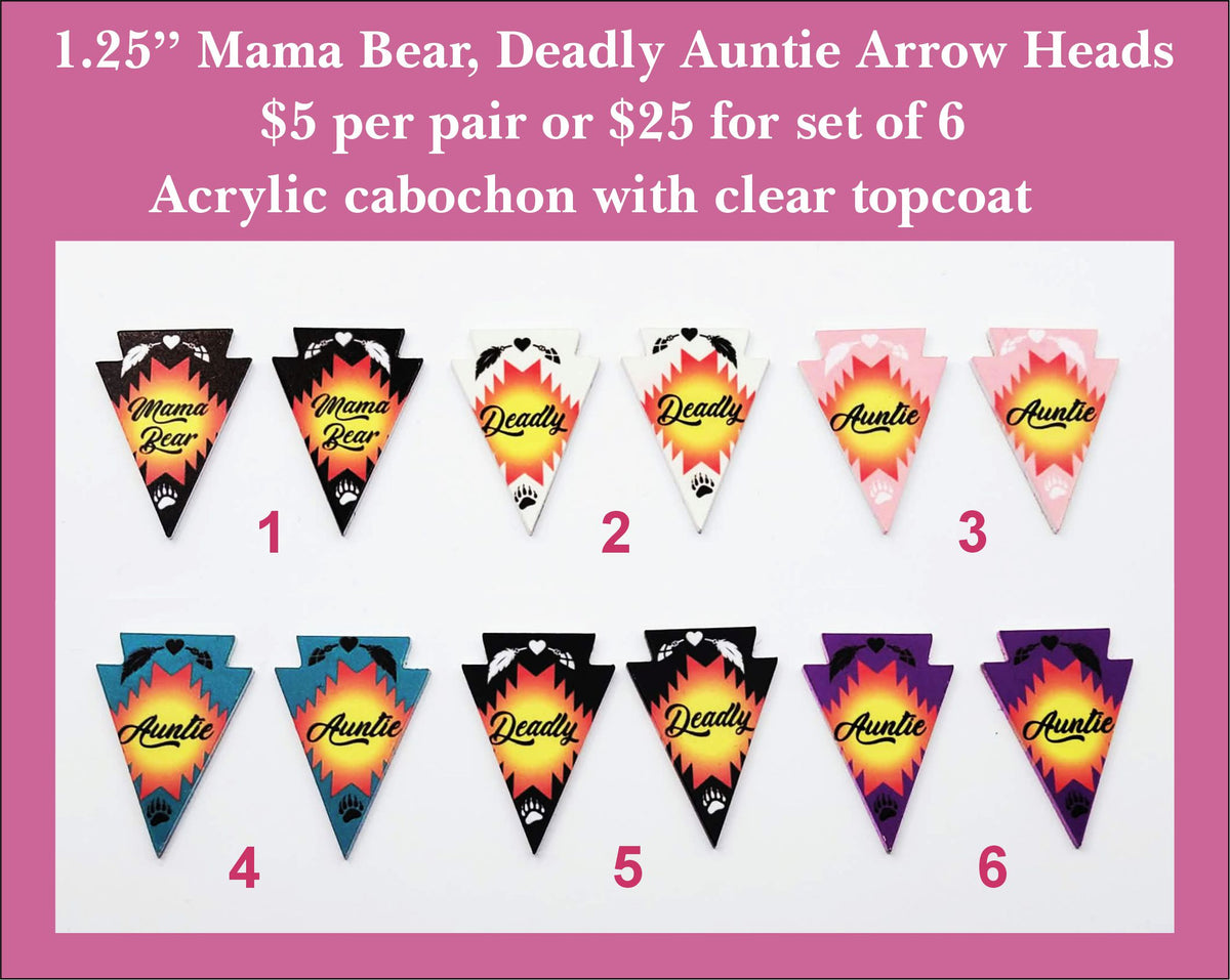 1.25'' Mama Bear, Deadly, Auntie Arrow Heads