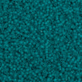 Close-up of Miyuki Delica 11/0 DB1268 cylinder beads in matte transparent caribbean teal