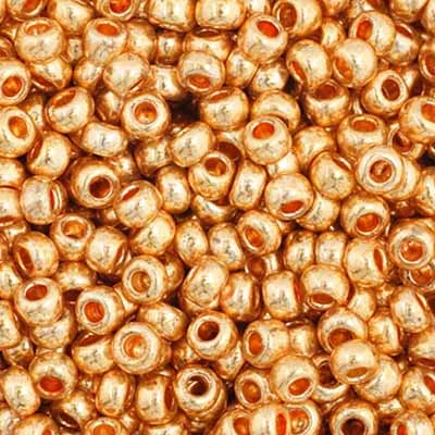 Preciosa 11/0 Seed Beads Metallic Gold