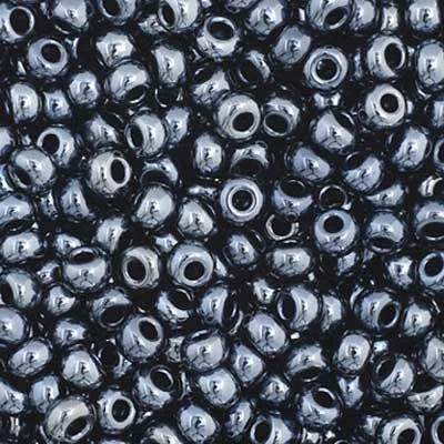 Preciosa 11/0 Seed Beads Opaque Metallic Gunmetal