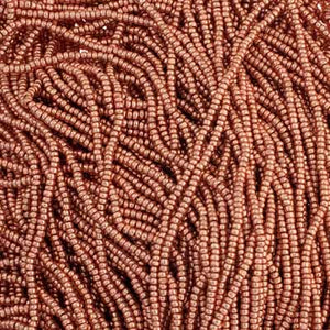 Preciosa 13/0 Charlotte True Cut Beads, Metallic Light Copper Terra