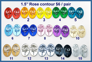Contour Cut Acrylic Mirror, 1.5'' Rose