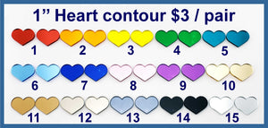 Contour Cut Acrylic Mirror, 1'' Heart