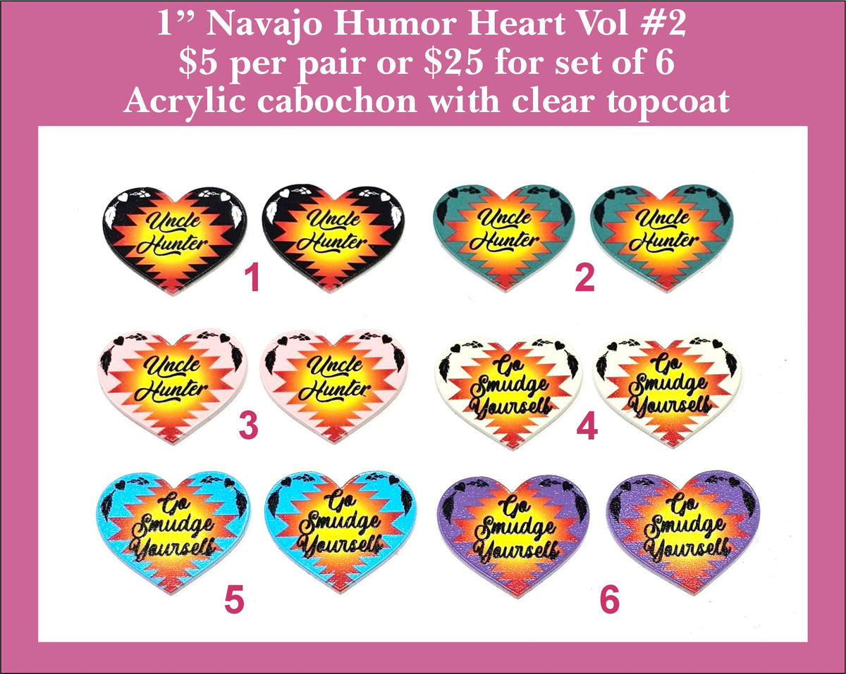 1'' Navajo Humor Heart, Vol 2