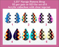 1.25'' Navajo Pattern A Drop, Flatback Cabochon