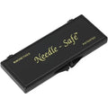 Black Needle-Safe needle case with a magnetic lid on a white background