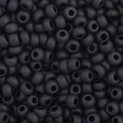 Preciosa 11/0 Seed Beads Opaque Black Matte