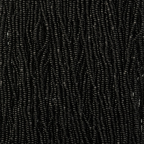Preciosa 13/0 Charlotte True Cut Beads, Opaque Black