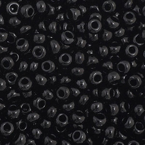 Preciosa 11/0 Seed Beads Opaque Black