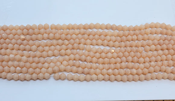 4mm Glass Bicone, Cream