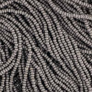 Preciosa 13/0 Charlotte True Cut Beads, Opaque Grey
