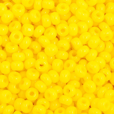 Preciosa 11/0 Seed Beads Opaque Lemon Yellow