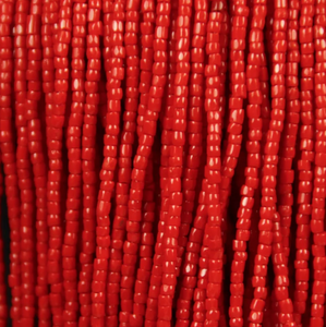 9/0 3 Cut - Opaque Light Red