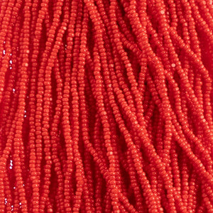Preciosa 13/0 Charlotte True Cut Beads, Opaque Light Red