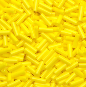 Bugle Beads 6mm - Opaque Light Yellow
