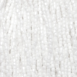 9/0 3 Cut - Opaque White Luster