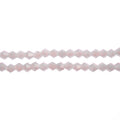 Two strands of Crystal Lane 4mm faceted glass bicone beads in opaque mauve