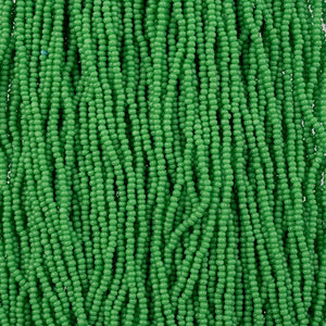 Preciosa 13/0 Charlotte True Cut Beads, Opaque Medium Green
