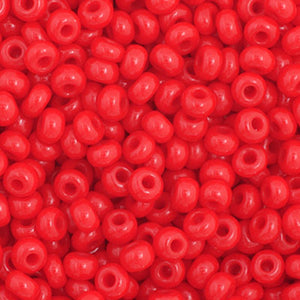 Preciosa 11/0 Seed Beads Opaque Medium Red