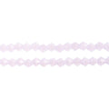 Two strands of Crystal Lane 4mm faceted glass bicone beads in opaque pink