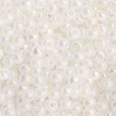 Preciosa 11/0 Seed Beads Opaque White AB