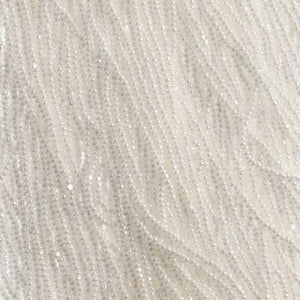 Preciosa 13/0 Charlotte True Cut Beads, Opaque White Luster
