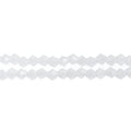 Two strands of Crystal Lane 4mm faceted glass bicone beads in opaque white