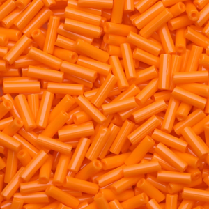 Bugle Beads 6mm - Opaque Medium Orange
