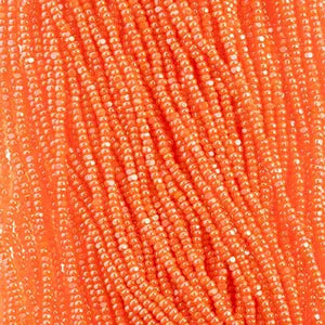 Preciosa 13/0 Charlotte True Cut Beads, Orange Luster