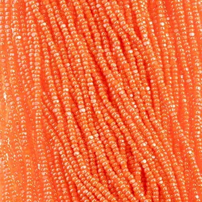 Preciosa 13/0 Charlotte True Cut Beads, Orange Luster