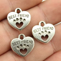 14mmx15mm Paw BFF Heart