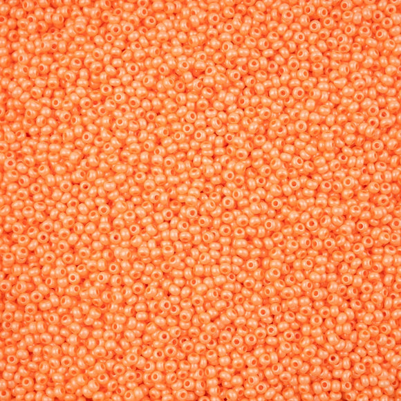 Preciosa 11/0 Seed Beads Pearl Orange Chalk Luster Terra Intensive