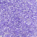 Close-up of Miyuki Delica 11/0 DB0249 cylinder beads in purple with a luster finish