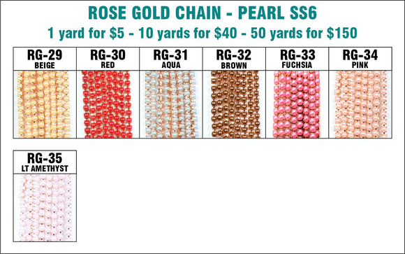 Rose Gold Chain - Pearl Stone