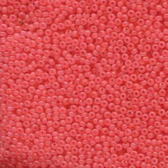 Preciosa 11/0 Seed Beads Salmon Opal Solgel