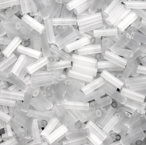 Bugle Beads 6mm - Satin White
