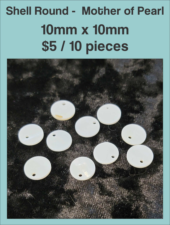 Mother of Pearl Round Pendants