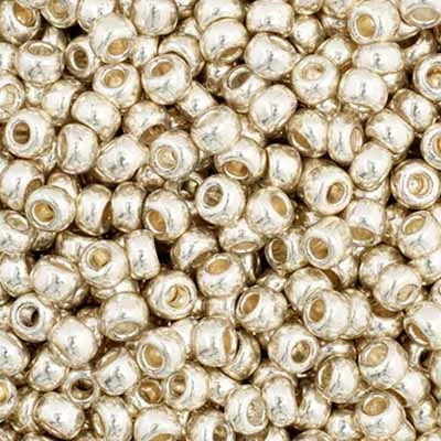 Preciosa 11/0 Seed Beads Silver Metallic