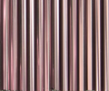 Rows of 30mm Preciosa Czech glass bugle beads in silver-lined dark amethyst