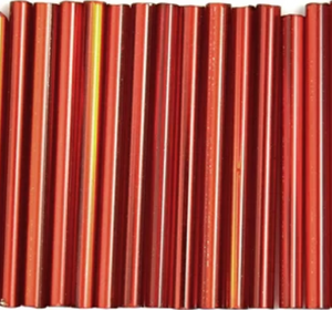 Bugle Beads 30mm - Silverlined Light Red