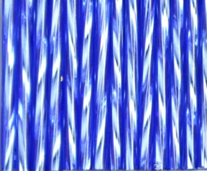 Bugle Beads 30mm - Silverlined Sapphire Twist