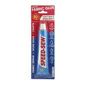 Speed Sew fabric glue tube in its retail package on a white background