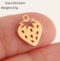10x12mm Gold Strawberry