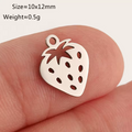 10x12mm Silver Strawberry